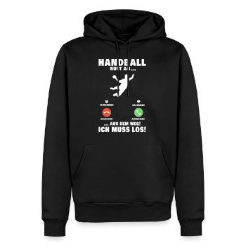 Handballer Handball Telefon Handballteam - Männer Premium Bio Hoodie - Schwarz - Vorne - Nico (187cm)