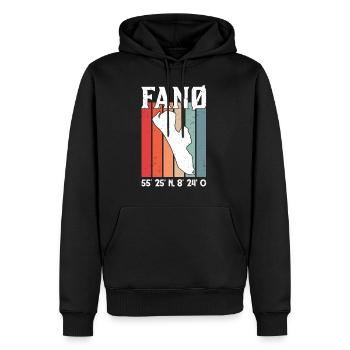 Fanö Coordonnées Danemark Vacances Fanø - Sweat à capuche Premium bio Homme - noir - Devant - Nico (187cm)