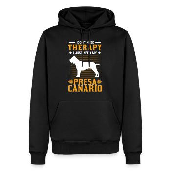 Presa Canario Therapie Dogo Canario - Männer Premium Bio Hoodie - Schwarz - Vorne - Nico (187cm)
