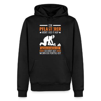 Pflasterer Spruch Steinsetzer Pflastersetzer - Männer Premium Bio Hoodie - Schwarz - Vorne - Nico (187cm)