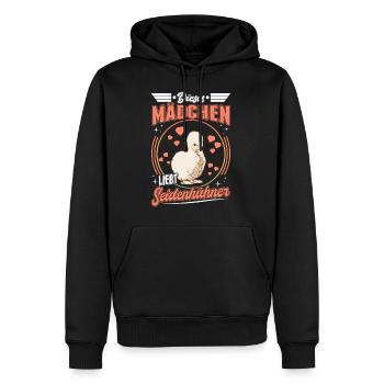 Dieses Mädchen liebt Seidenhühner Seidenhuhn - Männer Premium Bio Hoodie - Schwarz - Vorne - Nico (187cm)