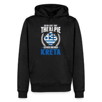 Griechenland Urlaub Therapie Rhodos Kreta Reise - Männer Premium Bio Hoodie - Schwarz - Vorne - Nico (187cm)