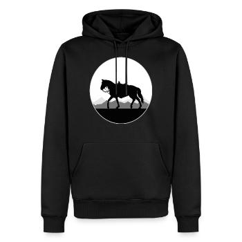 Cowgirls Western Équitation Chevaux Équitation Filles - Sweat à capuche Premium bio Homme - noir - Devant - Nico (187cm)