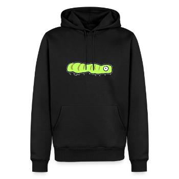 raupe grün symbol tier - Männer Premium Bio Hoodie - Schwarz - Vorne - Nico (187cm)