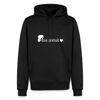 Bien-être animal Protection sauver les animaux Animal Éléphant - Sweat à capuche Premium bio Homme - noir - Devant - Nico (187cm)