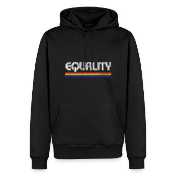 Love Is Love Pride Colors Of Rainbow Equality - Men’s Premium Organic Hoodie - black - Front - Nico (187cm)