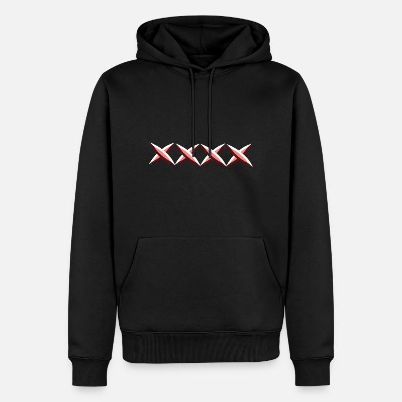 croix - Sweat à capuche Premium bio Homme - noir