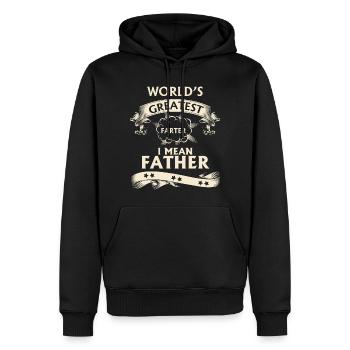 Der größte Falter der Welt - Männer Premium Bio Hoodie - Schwarz - Vorne - Nico (187cm)