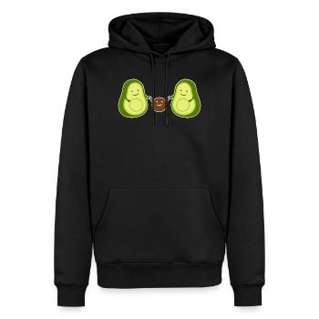 avocat - Sweat à capuche Premium bio Homme - noir - Devant - Nico (187cm)