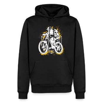 VTT VTT - VTT - VTT - Sweat à capuche Premium bio Homme - noir - Devant - Nico (187cm)