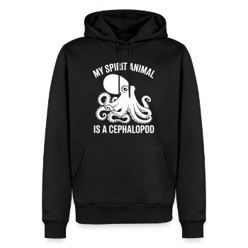 Spirit Tier Seelenwesen Oktopus - Sweat à capuche Premium bio Homme - noir - Devant - Nico (187cm)