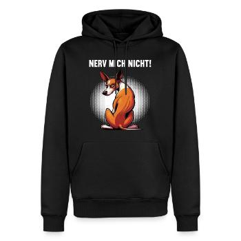 Nerv Mich Nicht Podenco Podencos Podencoliebhaber  - Männer Premium Bio Hoodie - Schwarz - Vorne - Nico (187cm)