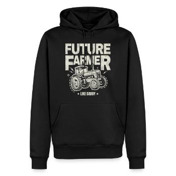 Future Farmer Baby Tractor Vintage Dad - Men’s Premium Organic Hoodie - black - Front - Nico (187cm)