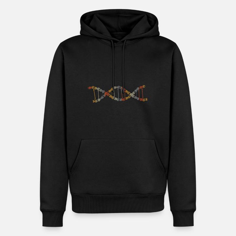 DNA Bicycle - Männer Premium Bio Hoodie - Schwarz