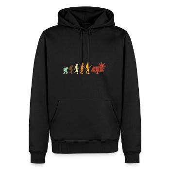 Energie solaire Photovoltaïque Energies renouvelables - Sweat à capuche Premium bio Homme - noir - Devant - Nico (187cm)