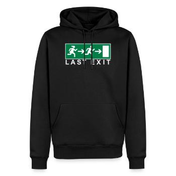 célibataire - Sweat à capuche Premium bio Homme - noir - Devant - Nico (187cm)