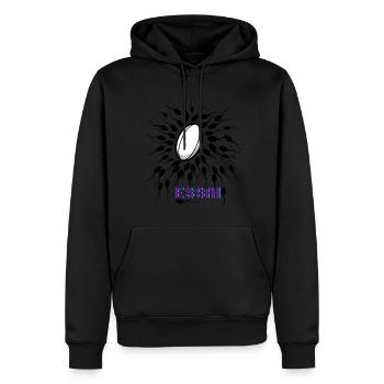 Essai - Sweat à capuche Premium bio Homme - noir - Devant - Nico (187cm)