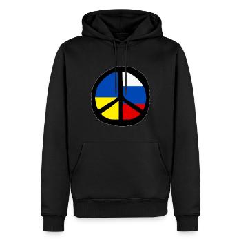 Peace Ukraine Russia - Men’s Premium Organic Hoodie - black - Front - Nico (187cm)