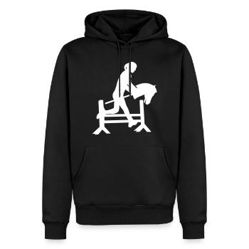 Hobby Horse Equestrian Design - Sweat à capuche Premium bio Homme - noir - Devant - Nico (187cm)
