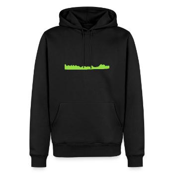 grass linie symbol form - Männer Premium Bio Hoodie - Schwarz - Vorne - Nico (187cm)