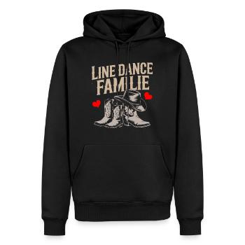 Danse en ligne Famille Papa Maman Enfants - Sweat à capuche Premium bio Homme - noir - Devant - Nico (187cm)