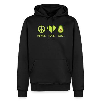 avocat - Sweat à capuche Premium bio Homme - noir - Devant - Nico (187cm)
