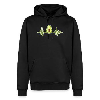 avocat - Sweat à capuche Premium bio Homme - noir - Devant - Nico (187cm)