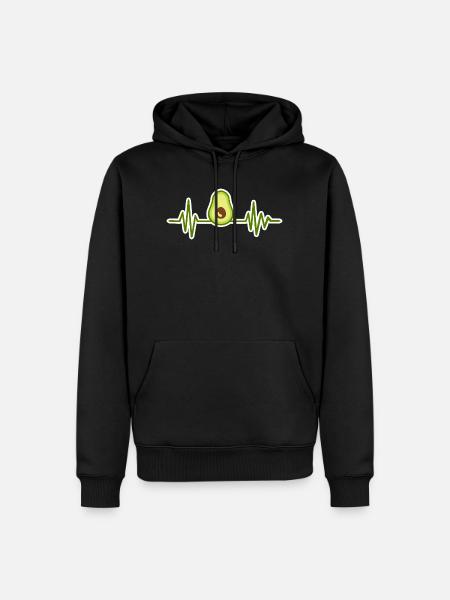 avocado - Men’s Premium Organic Hoodie - black