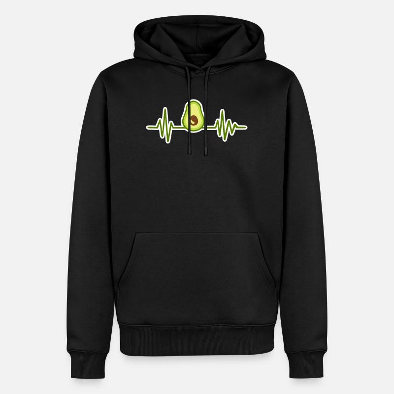 Avocado - Männer Premium Bio Hoodie - Schwarz