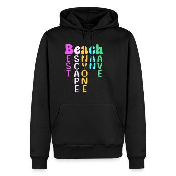 Croisière Croisière - Sweat à capuche Premium bio Homme - noir - Devant - Nico (187cm)