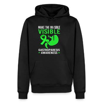 Darm Krankheit Gastroparese - Männer Premium Bio Hoodie - Schwarz - Vorne - Nico (187cm)