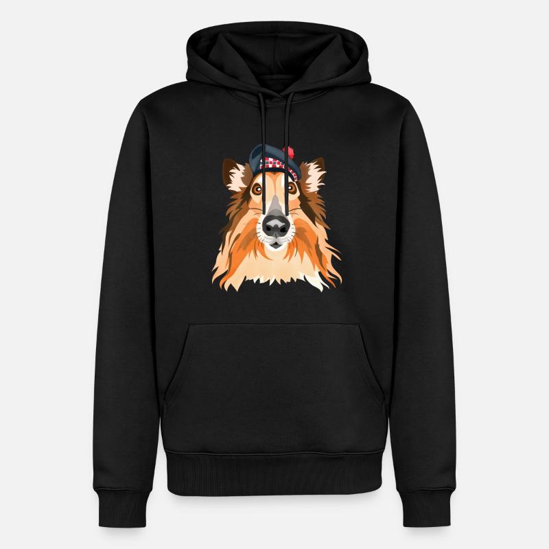 Schottischer Collie - Männer Premium Bio Hoodie - Schwarz