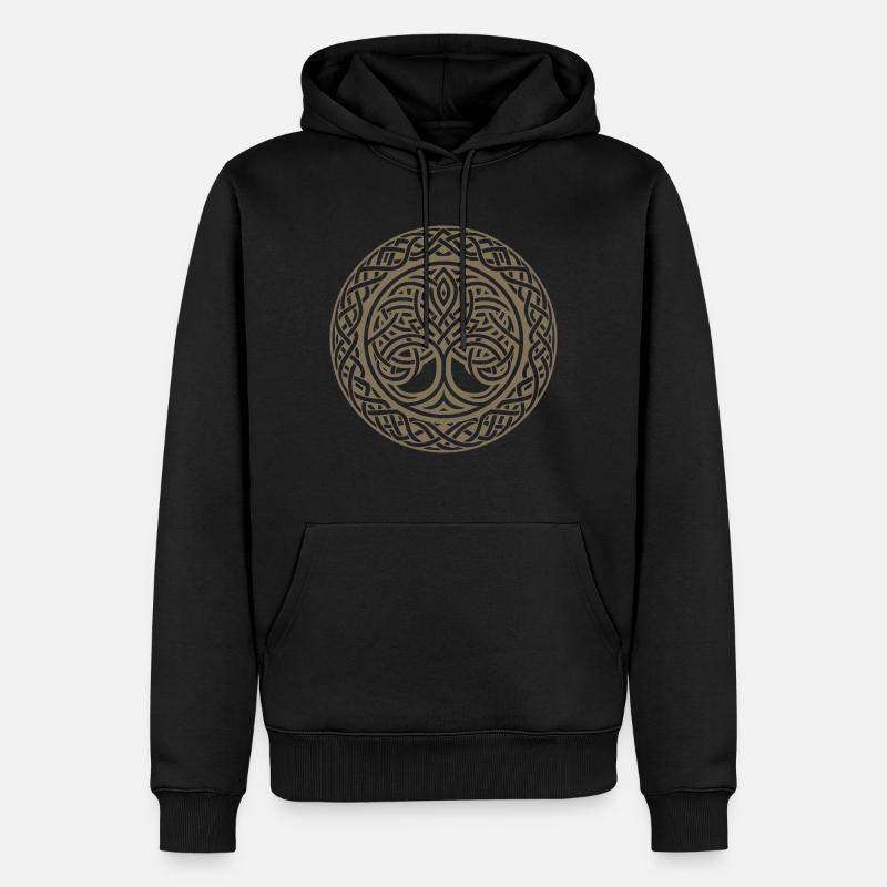 Yggdrasil Lebensbaum Walhalla Wikinger - Männer Premium Bio Hoodie - Schwarz