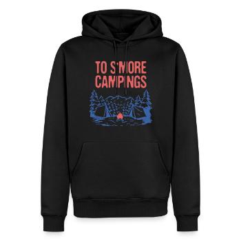 Vers S’more Campings Camper Dictons Camp Citations - Sweat à capuche Premium bio Homme - noir - Devant - Nico (187cm)