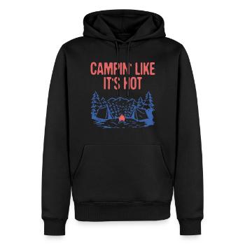 Campin' Like It's Hot Summer Camping Tropical - Männer Premium Bio Hoodie - Schwarz - Vorne - Nico (187cm)