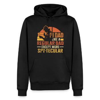 Espion détective privé enquêteur Détective Cadeau - Sweat à capuche Premium bio Homme - noir - Devant - Nico (187cm)