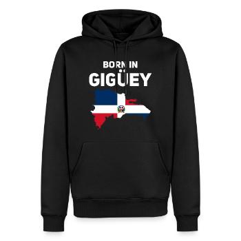 Dominikanische Republik - Männer Premium Bio Hoodie - Schwarz - Vorne - Nico (187cm)