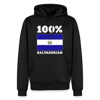 El Salvador Flagge - Männer Premium Bio Hoodie - Schwarz - Vorne - Nico (187cm)
