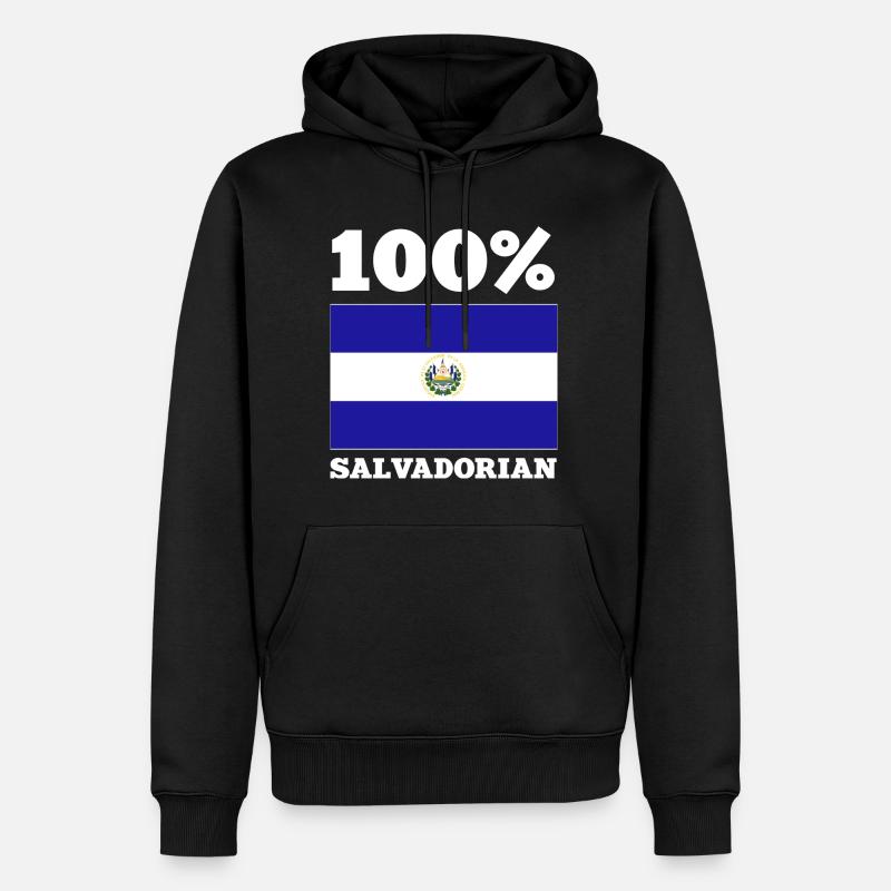 Drapeau du Salvador - Sweat à capuche Premium bio Homme - noir