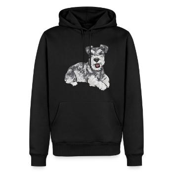 Schnauzer nain Chien Schnauzer - Sweat à capuche Premium bio Homme - noir - Devant - Nico (187cm)