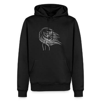 Wind Manga - Männer Premium Bio Hoodie - Schwarz - Vorne - Nico (187cm)