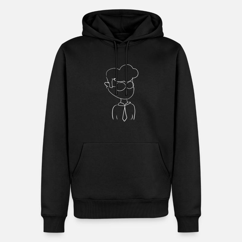 Nerd Freak - Sudadera con capucha prémium ecológica para hombre - negro