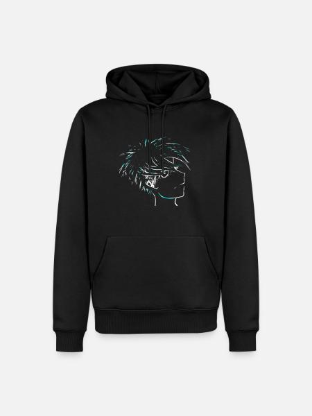 Manga Boy - Men’s Premium Organic Hoodie - black
