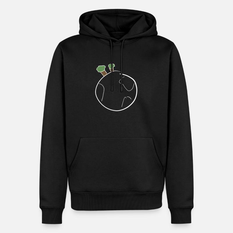 globe - Sweat à capuche Premium bio Homme - noir