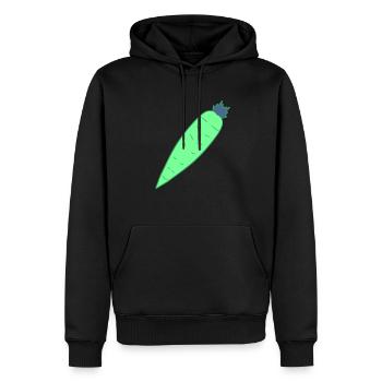 légumes à base de carottes - Sweat à capuche Premium bio Homme - noir - Devant - Nico (187cm)