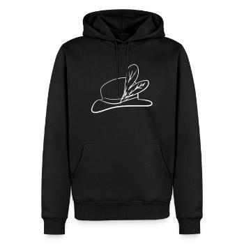 chapeau ressort - Sweat à capuche Premium bio Homme - noir - Devant - Nico (187cm)