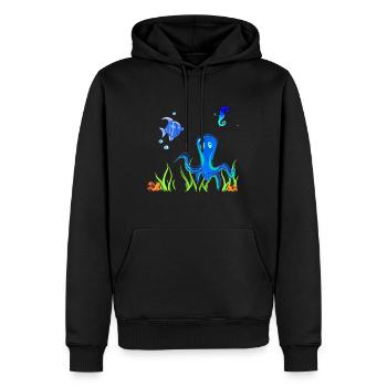 biologie sous-marine des animaux marins t - Sweat à capuche Premium bio Homme - noir - Devant - Nico (187cm)