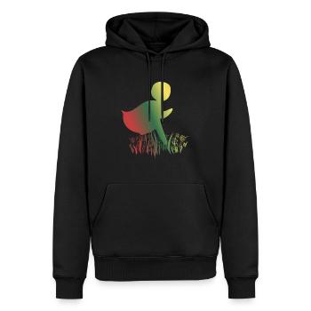 race man grass sport run héros - Sweat à capuche Premium bio Homme - noir - Devant - Nico (187cm)