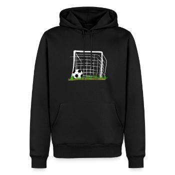 Fußball Tor sport sportler grass ball - Männer Premium Bio Hoodie - Schwarz - Vorne - Nico (187cm)