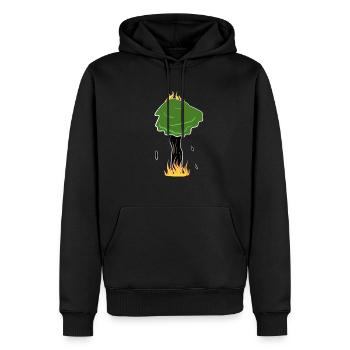 brennender baum feuer klimaschutz natur - Männer Premium Bio Hoodie - Schwarz - Vorne - Nico (187cm)